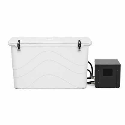 Frozin Complete Cold Plunge System – White Granite