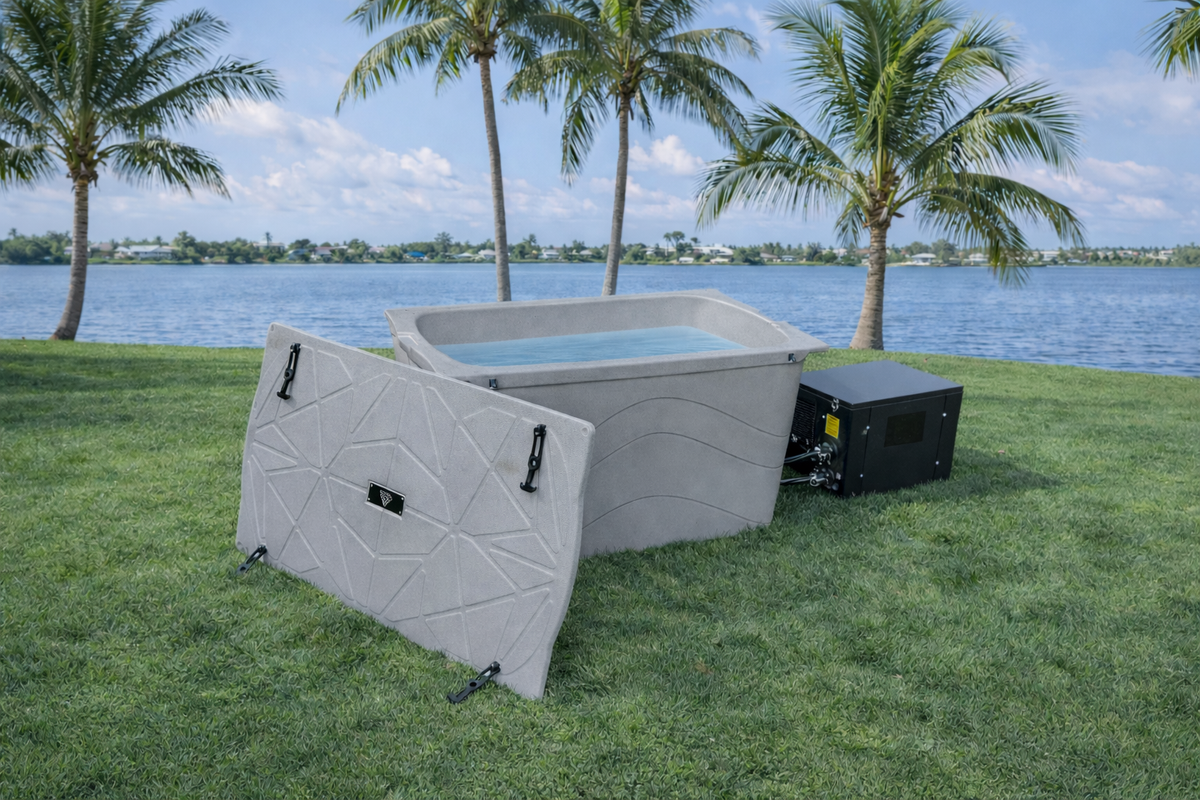 Frozin Complete Cold Plunge System – Grey Granite