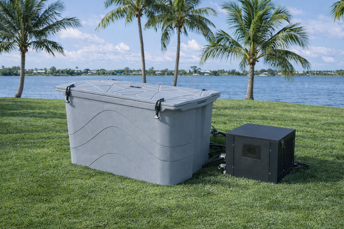 Frozin Complete Cold Plunge System – Grey Granite