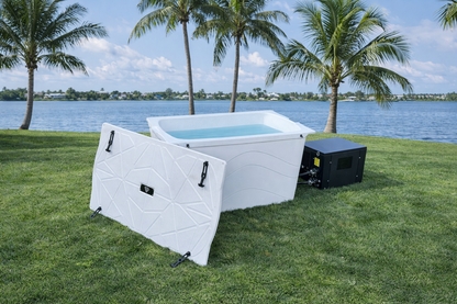Frozin Complete Cold Plunge System – White Granite