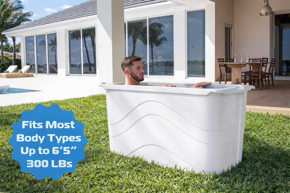 Frozin Complete Cold Plunge System – White Granite