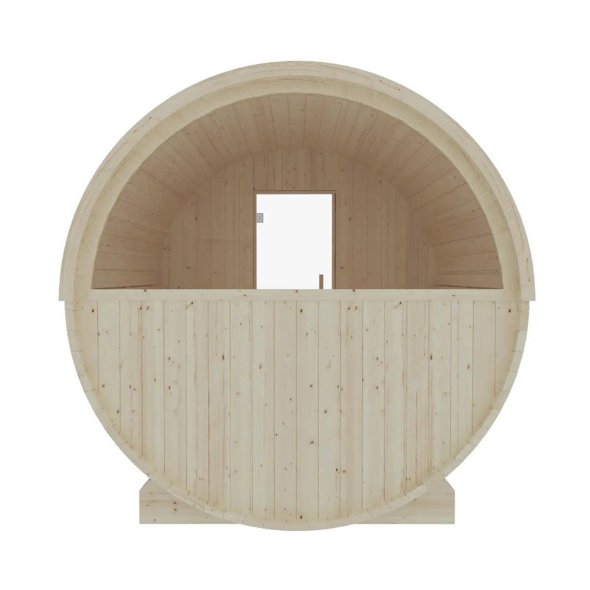 Turku 6-Person Barrel Sauna with Terrace & WiFi Heater