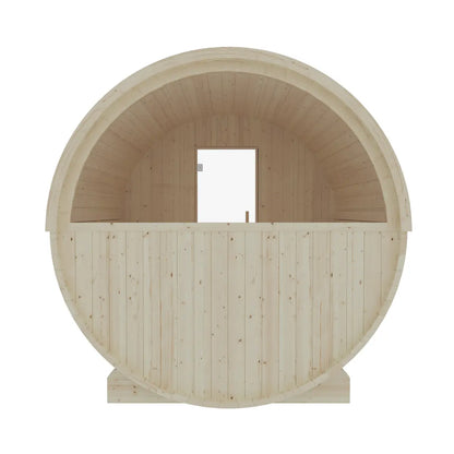 Turku 6-Person Barrel Sauna with Terrace & WiFi Heater