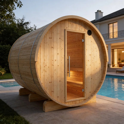 Vassa 6-Person Barrel Sauna with WiFi Heater