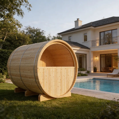Vassa 6-Person Barrel Sauna with WiFi Heater
