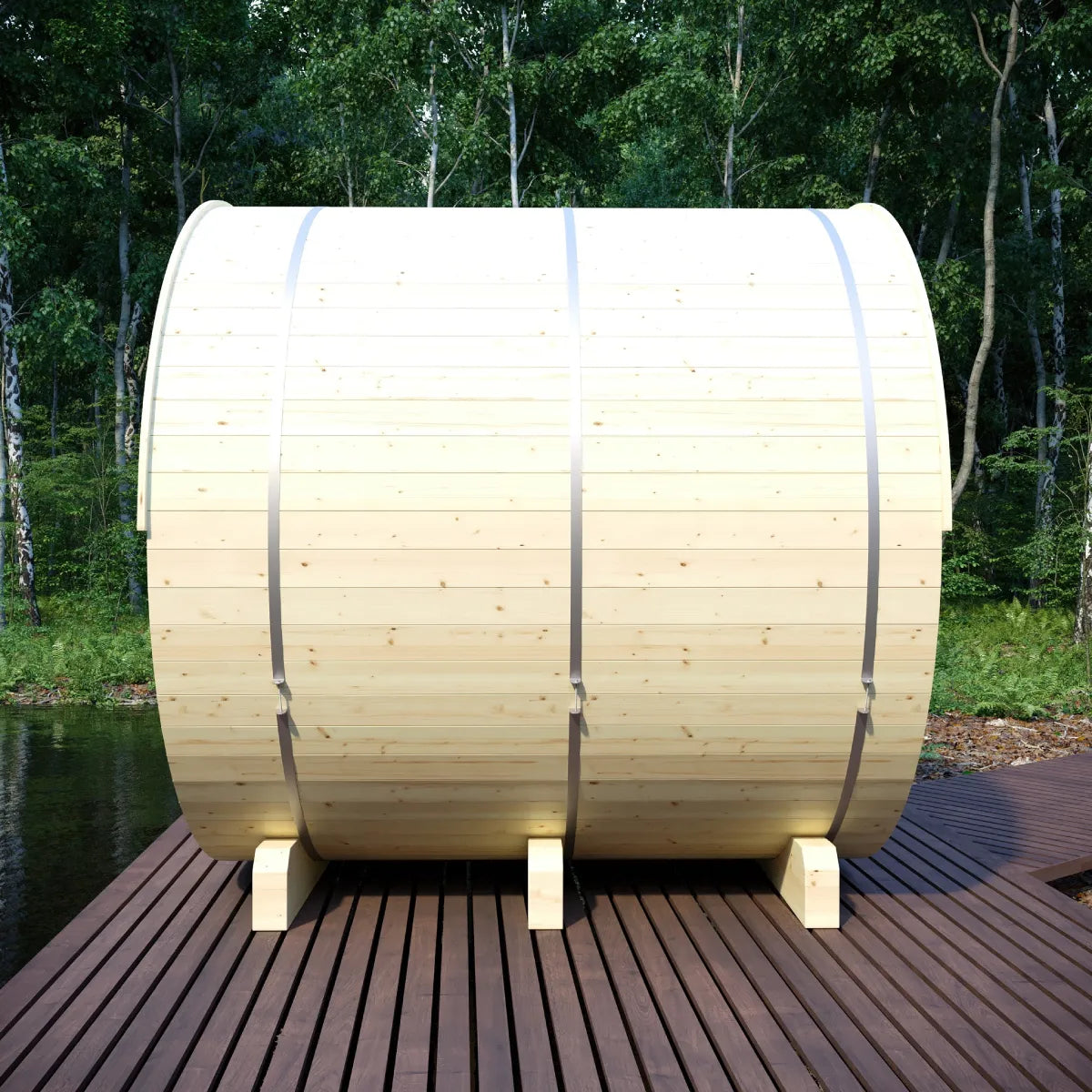 Vassa 6-Person Barrel Sauna with WiFi Heater